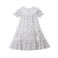 Girls' summer korean style floral dress  new arrival - stylish summer outfit for older girls, sweet princess dress with peter pan collar