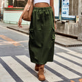 European and american cross-border e-commerce women's apparel: new heavy-duty drawstring design denim work skirt/utility skirt for independent websites and