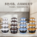 Magnetic double-layer pot three-piece set stainless steel thermal insulation pot exported to africa suit pot drill point 4pcs thermal insulation pot pot
