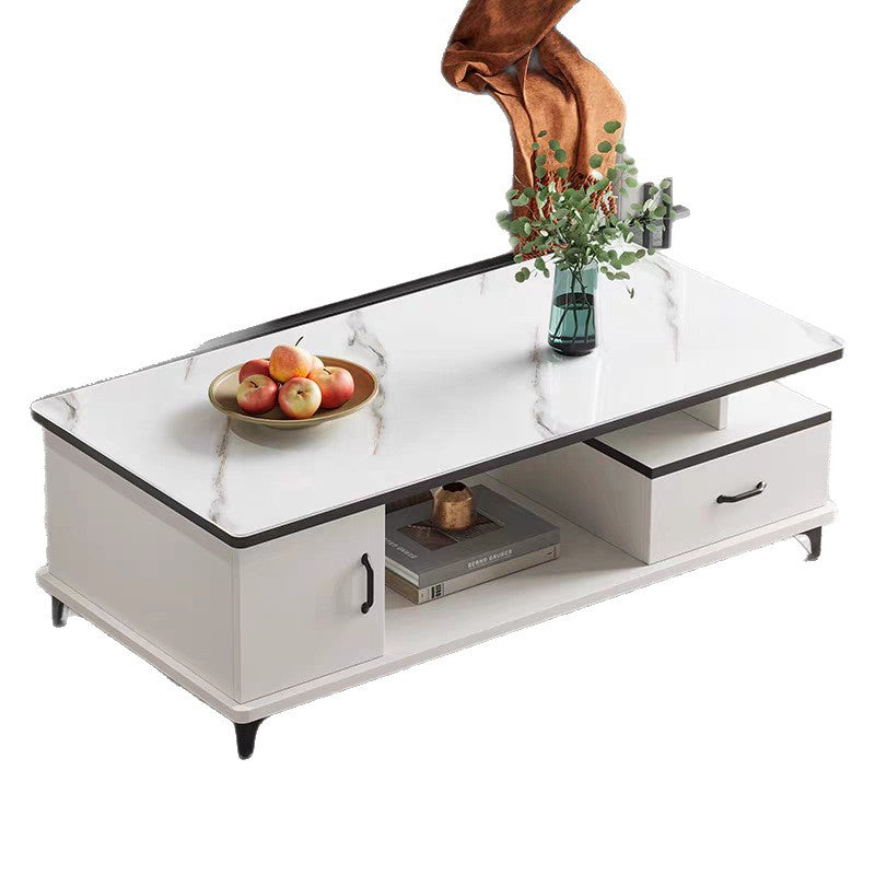 Modern minimalist tv stand for living room, compact home, floor-standing extendable 2025 new style coffee table and tv cabinet combination