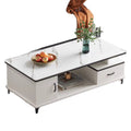 Modern minimalist tv stand for living room, compact home, floor-standing extendable 2025 new style coffee table and tv cabinet combination