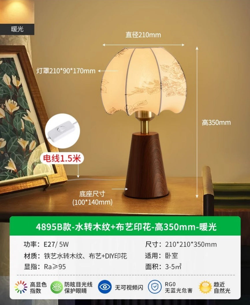 Table lamp 2025 new living room study decoration creative French retro atmosphere bedroom bedside night light 1