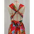 Aliexpress cross-border original design: women's fashionable sleeveless backless printed dress