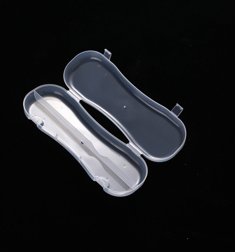Factory direct sales high transparency PP plastic dust-proof packaging box tableware storage box baby double spoon box spoon box