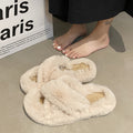 Influencer-approved chunky platform fuzzy slippers - women's new autumn/winter outdoor & indoor plush cotton slippers