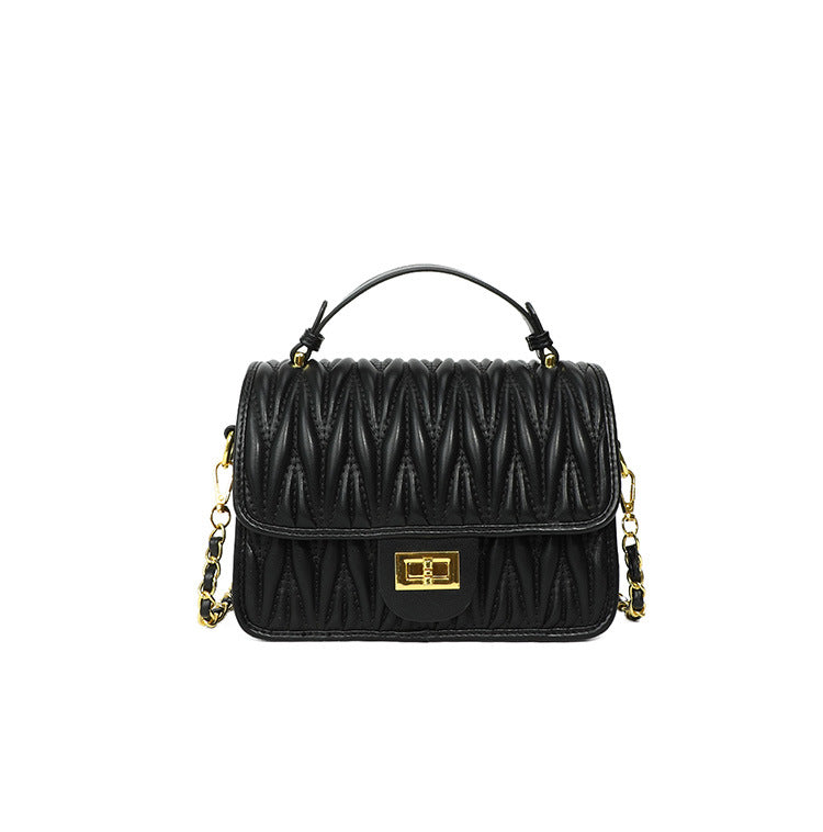 Fashion bag for women 2025new arrivalfashioncasual style small square bag western style embroidered rhombus chain shoulder crossbody bag