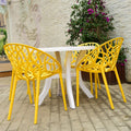 Scandinavian backrest dining chair, stackable, with armrests, thickened plastic chair, popular balcony, etc., cut out outdoor casual chair