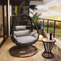 Single linen black twist space chair + coffee table combination [free cushion]