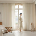 Japanese linen window screen curtain, light-proof and opaque, bedroom tatami curtain, gauze curtain, classy sense b&b