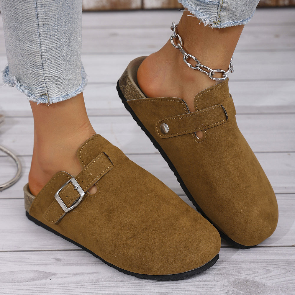 Plus size women's cork bottom slippers export baotou half-slippers birkenstock shoes 35-48 sizes shipped according to customer plan