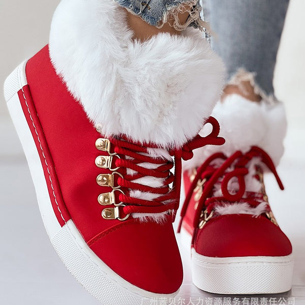 LZT6145A1 autumn and winter new  solid color suede cotton shoes casual snow shoes low-top velvet women's cotton shoes