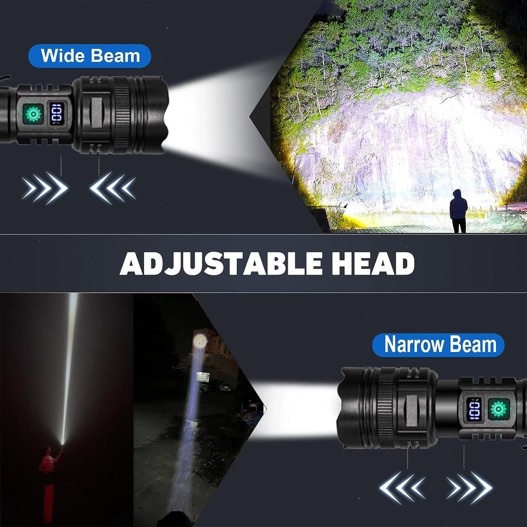 Douyin hot-selling new white laser super bright flashlight portable flood control emergency self-defense outdoor flashlight one piece