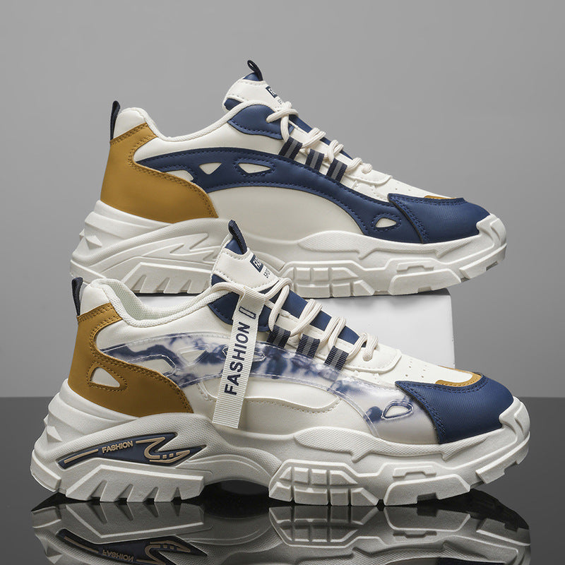 Authentic 2026 spring new arrival: stylish and breathable dad sneakers for students - versatile leather athletic shoes for work and casual wear