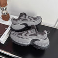 Chunky platform sneakers for women - 2026 spring new arrival: height increasing, slimming, versatile casual athletic shoes, retro hot-selling women's footwear