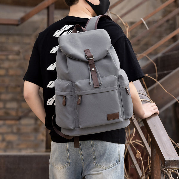 Trend Backpack Men's Oxford Cloth High School Student School Bag Men's Casual Versatile Large Capacity Travel Backpack