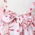 exclusive supply of infant and toddler short-sleeved bow-printed bunny dress, dropshipping available