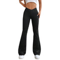 Amazon fashion cross-border  casual sports pants women's summer new v-shaped waist slimming look micro flare pants pants