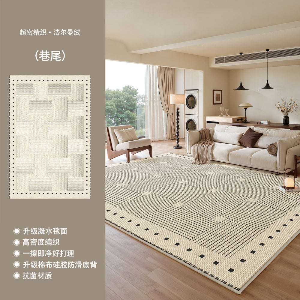 Carpet living room no-wash and wipeable nature medieval style bedroom bedside mat retrofor home coffee table sofa floor mat full cover