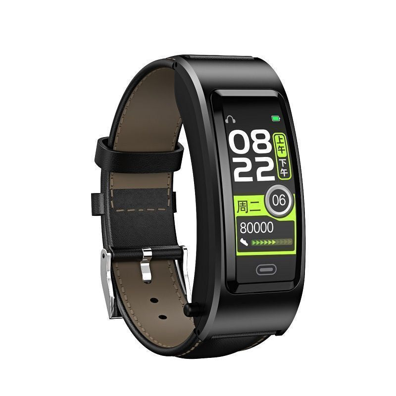 High-definition large screen, call and text-enabled smart bracelet with 2-in-1 earphones, heart rate and blood glucose monitoring, bluetooth watch with payment capabilities