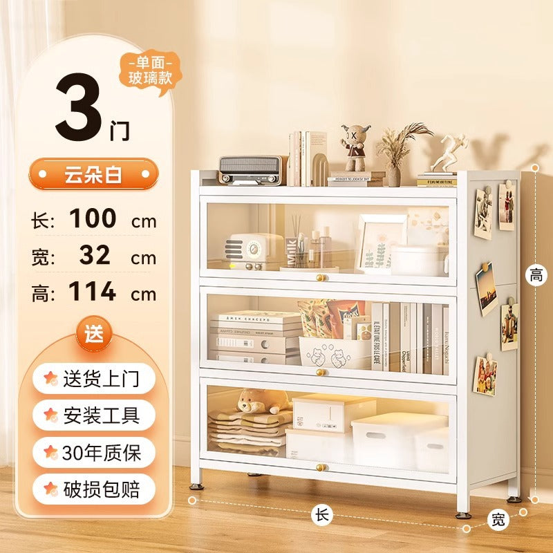 Figure display cabinet glass display cabinet model display rack steel storage cabinet for home dustproof collection storage cabinet