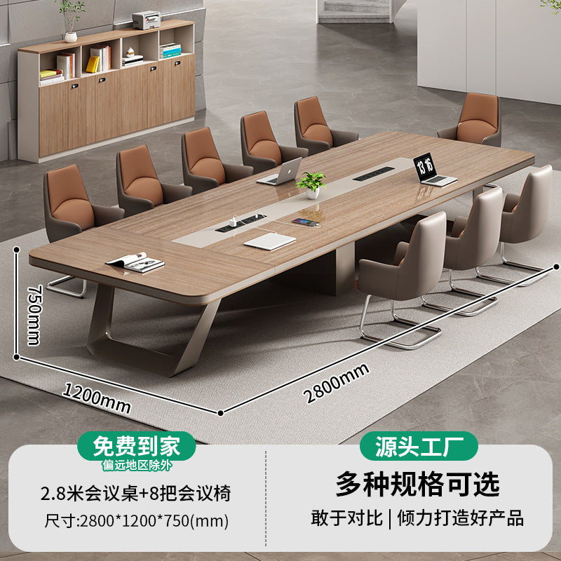 Saint li conference table long table training office furniture rectangular table office large casual modern table and chair combination