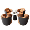 Accessible luxury sales office cafe single sofa hotel lobby casual leather sofa reception office coffee table sofa