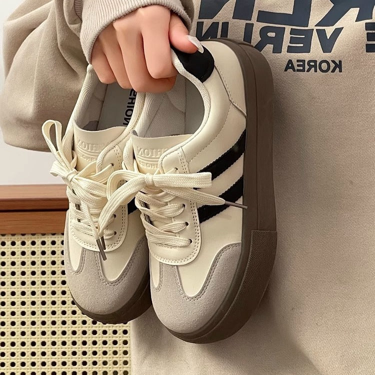 Versatile german army trainers (gats) women's shoes - new spring/summer 2025 collection: chunky sole white sneakers, retro agnes shoes, casual athletic skate shoes