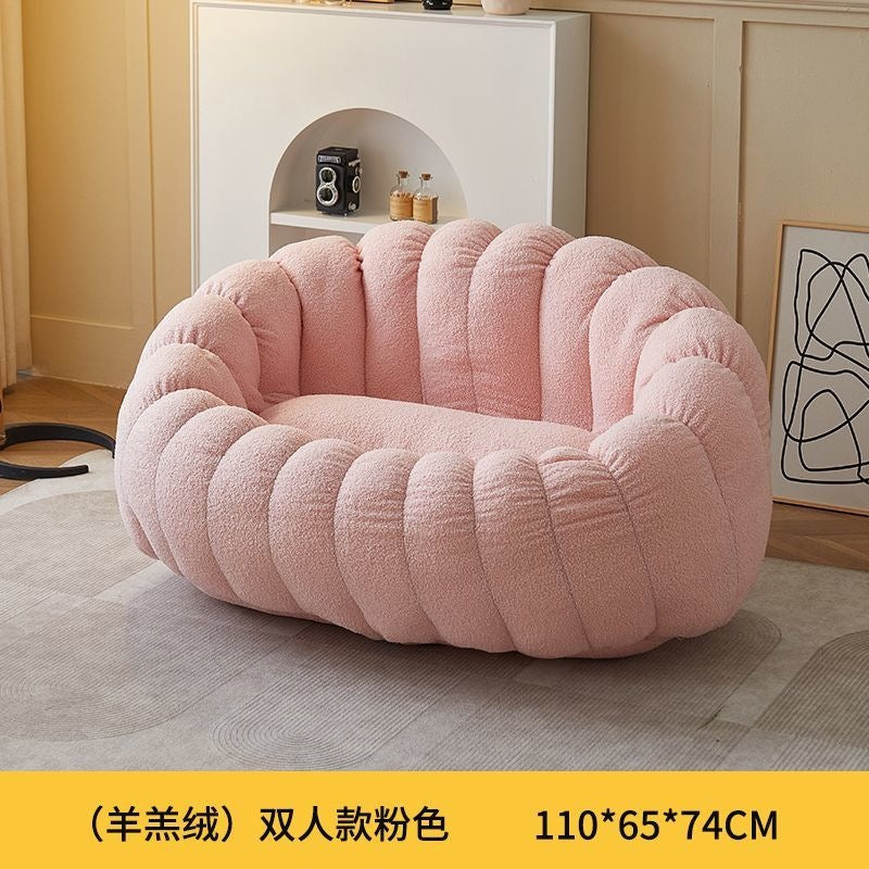 Lazy sofa detachable washable single and double can lie down and sleep lazy nest chair for home small apartment balcony casual bean bag