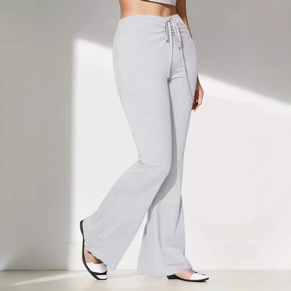 2025 summer new pleated casual trousers, solid color low waist slim slim and thin pants children