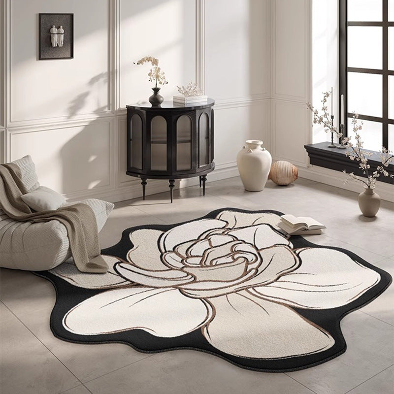 Custom-shaped rug for living room,  new floral floor mat, bedroom bedside waterproof, low-maintenance sofa home decor, premium quality