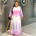printed chiffon maxi dress  dress plus size women's fashion european and american style