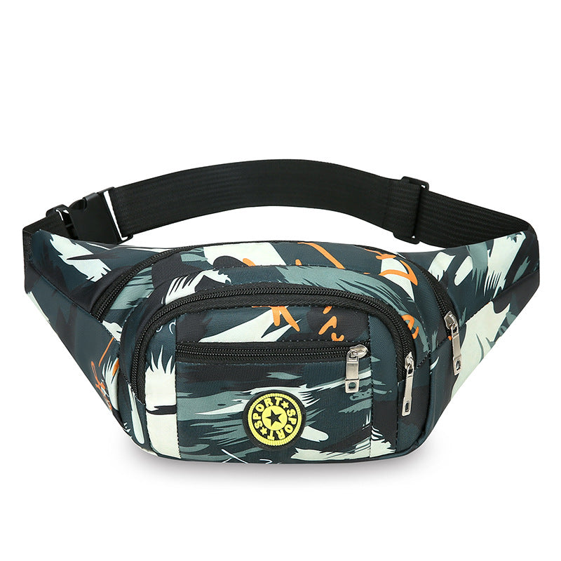 Fanny pack, men's and women's change bag, large capacity, anti-splashing water, cashier business bag, fashion outdoor sports, mobile phone bag, messenger bag.