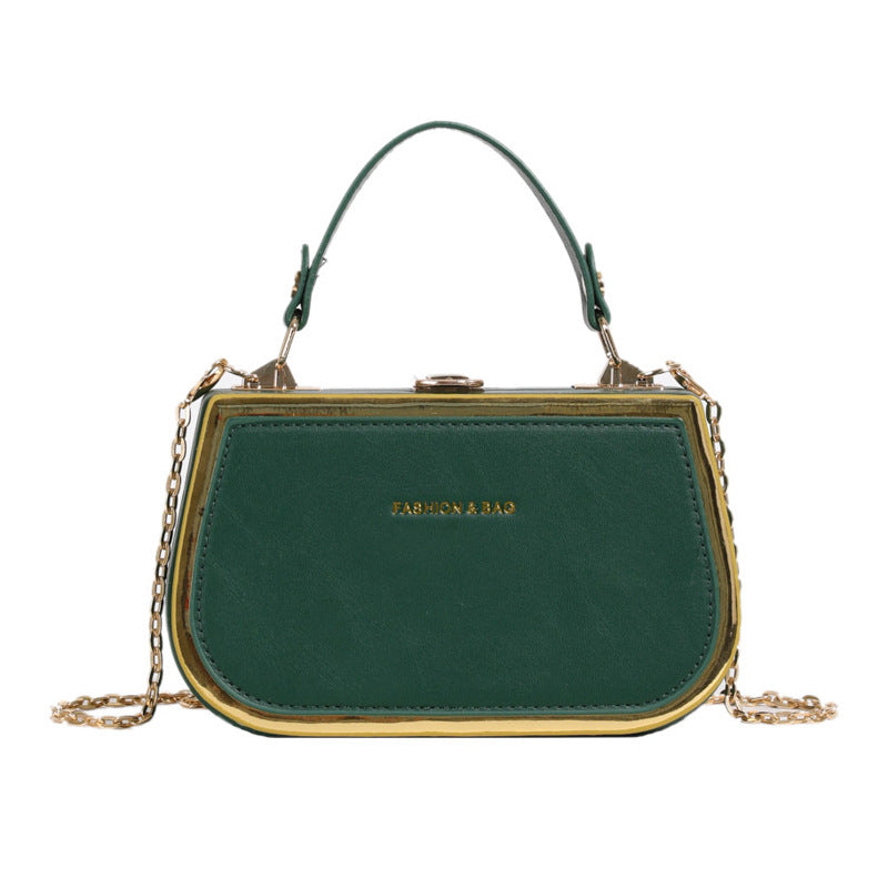 Chain box handbag - trendy, minimalist shoulder bag - candy color crossbody bag - chic & stylish commuter bag - fashionable