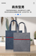 Business briefcase office document bag for men and women, multi-layer waterproof conference file folder, vertical oxford cloth briefcase, customizable with printing