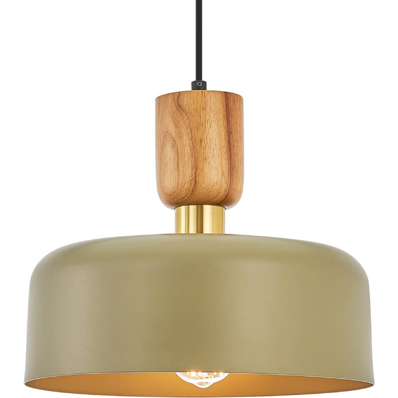 Modern chandelier wood and brass trim adjustable metal chandelier fixture for kitchen dining bar