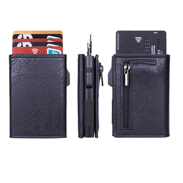 Multifunctional wallet airtag card bag tracker FRID card bag anti-theft brush women's multi-card card holder