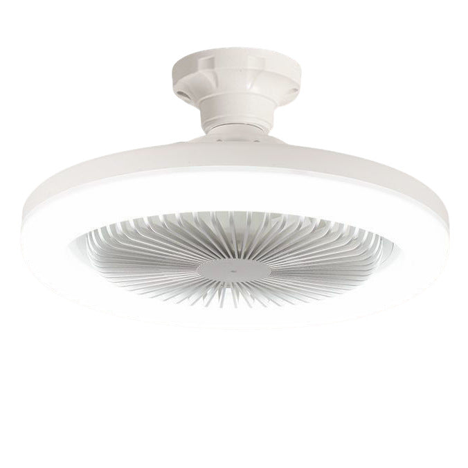 Led fan light - all-in-one remote control energy-saving fan lamp with e27 screw base for bedroom, study, and living room
