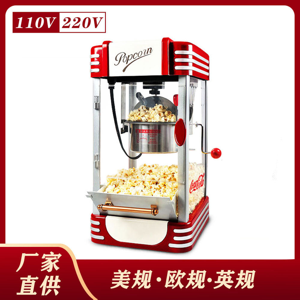 110v popcorn machine - fully automatic electric popcorn maker for home use, small-scale street vendors, and pop-up shops