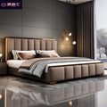 Italian light luxury master bedroom double bed ultra-thin bedside bed classy master bedroom bedroom for home storage princess wedding bed