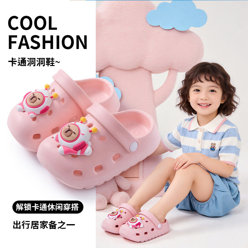 Eva squishy sandals for boys and girls - cartoon design, thick sole, non-slip, perfect for summer outdoor wear