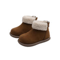 Vancahao girls' boots  winter new korean style children's fashion double-layer cotton short boots student frosted fashion boots