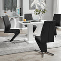 Glass dining table dining tableaccessible luxuryclassy small apartment 4-person table modern casual dining table and chairs