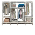 Simple wardrobe for home bedroom steel frame thickened and thickened steel pipe assembled cloth wardrobe rental room strong and durable cabinet