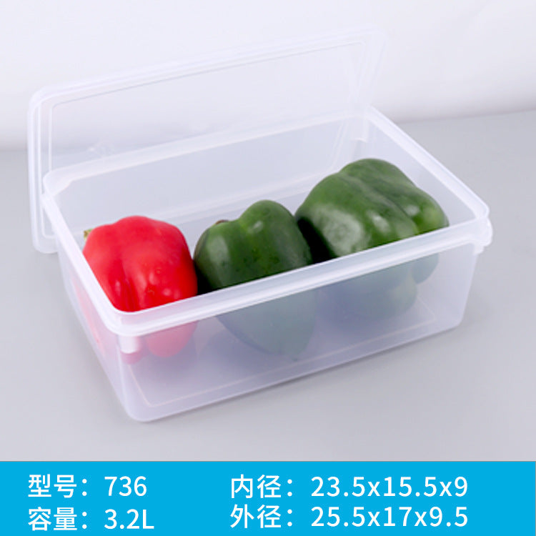 Fat cat thickened fresh-keeping box deepened food grade PP plastic refrigerator freezer box large capacity heightened storage box wholesale