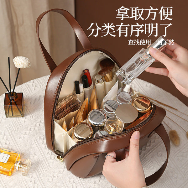 Cosmetic bag women's 2024 new high-end portable lightweight skin care products storage travel wash bag portable lady