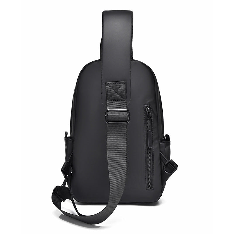 Factory goods chest bag men's new trend casual leather film chest bag anti-splashing multi-functional messenger bag chest bag men
