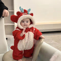 Winter warmth: chinese new year cotton-padded outfit - traditional style for celebrating the new year, perfect for newborns and infants to wear outdoors in winter