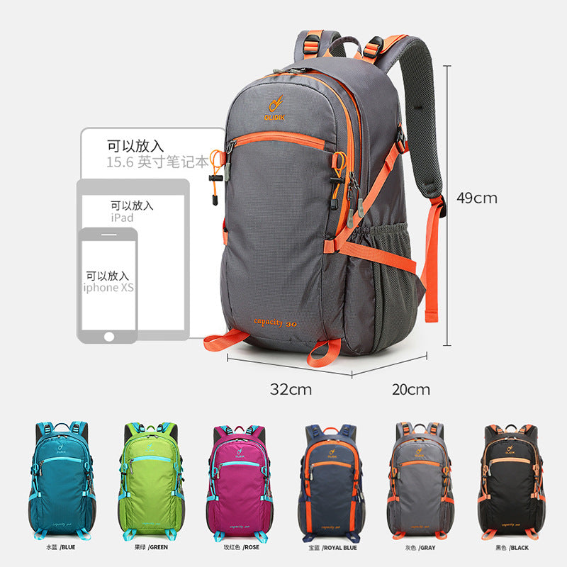 Outdoor mountaineering bag men's and women's travel backpack lightweight large capacity lightweight water-proof travel hiking backpack