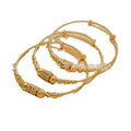 18k round ball african arabian gold women's bracelet zircon gold-plated bangle jewelry set
