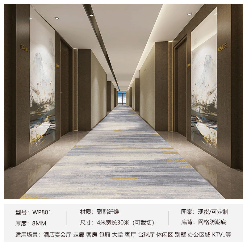 Factory direct sales hotel carpet fireproof ultra-thick sound insulation corridor aisle large area carpet club ktv hotel carpet